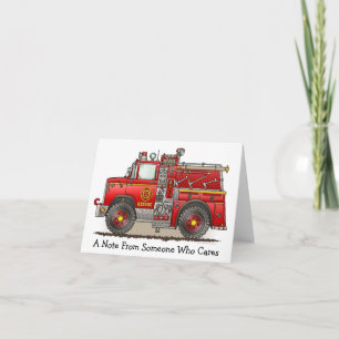 Cartão Fire Pumper Rescue Truck Note Card