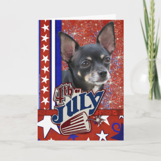 Cartão Firecracker de 4 de julho - Chihuahua