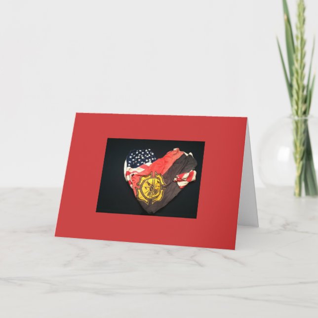 Cartão Firefighter Sympathy Card (Frente)