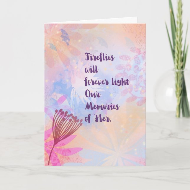 Cartão Fireflies’ Flight Sympathy Card – Loss of a Child (Frente)