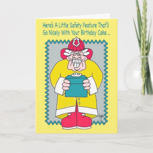 Cartão FIREMAN Birthday Card (Frente)