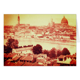CARTÃO FIRENZE - ANTIQUE FLORENCE PANORÂMICA VIEW 1859