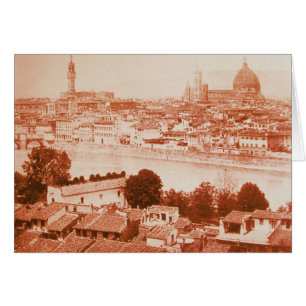 CARTÃO FIRENZE - ANTIQUE FLORENCE PANORÂMICA VIEW 1859