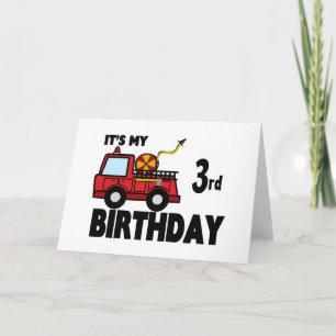 Cartão FireTruck Birthday