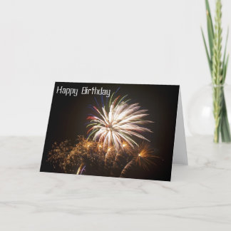 Cartão Firework Birthday Card