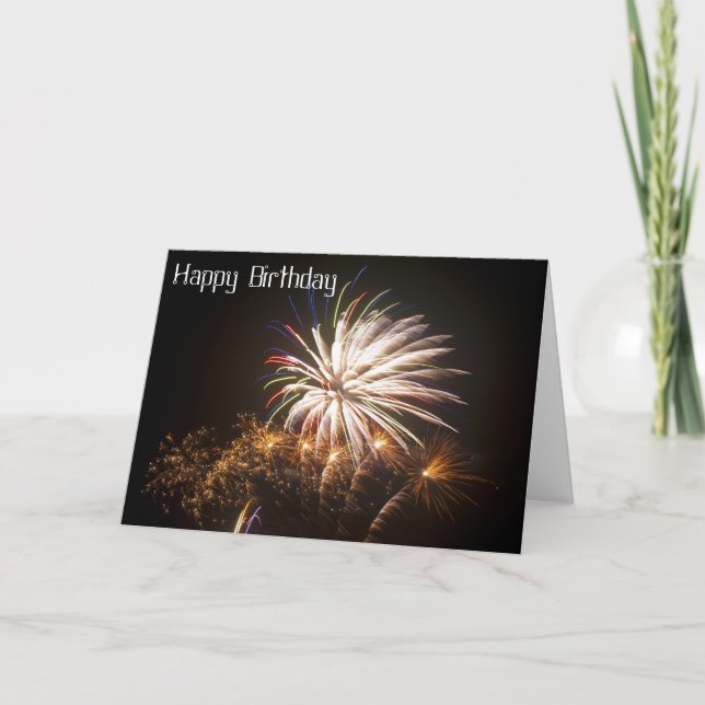 Cartão Firework Birthday Card (Frente)