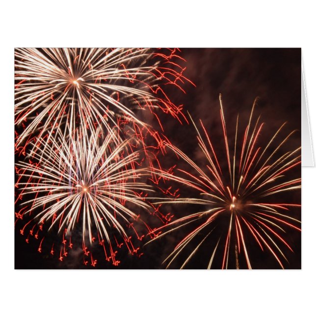 Cartão Fireworks (Frente horizontal)