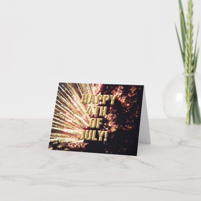 Cartão Fireworks 11 4 de julho (Frente)