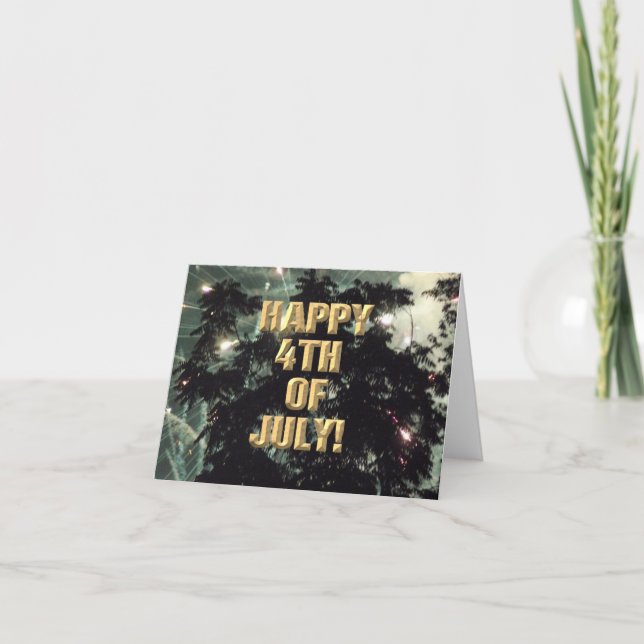 Cartão Fireworks 13 4 de julho (Frente)