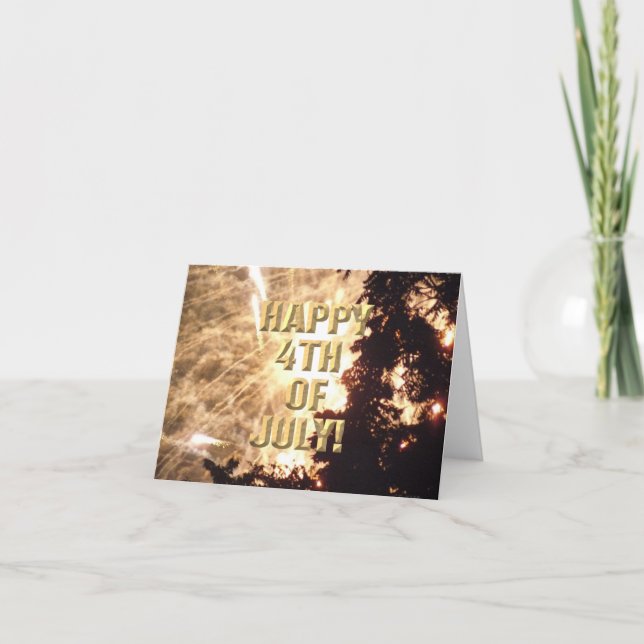 Cartão Fireworks 15 4 de julho (Frente)