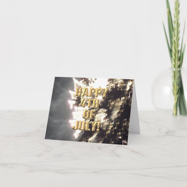 Cartão Fireworks 2 4 de julho (Frente)