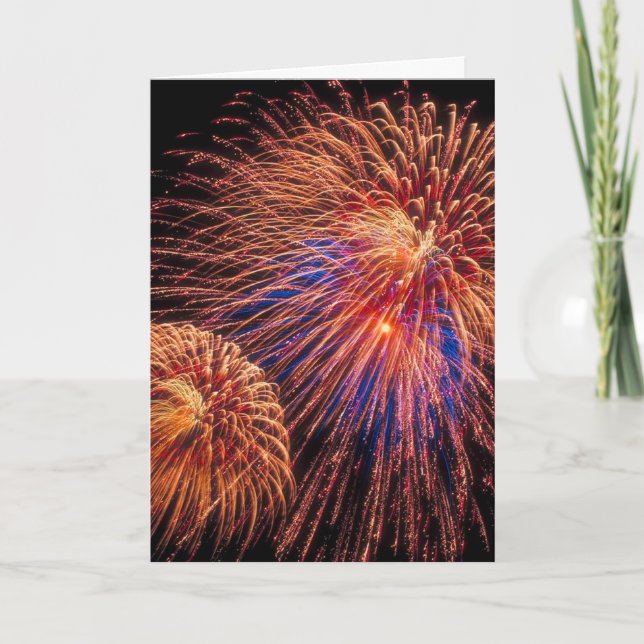 Cartão Fireworks 4th of July Card (Frente)