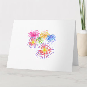 Cartão Fireworks Big Party Celebração de Firecrackers