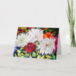 Cartão Fireworks Dahlia Greeting Card