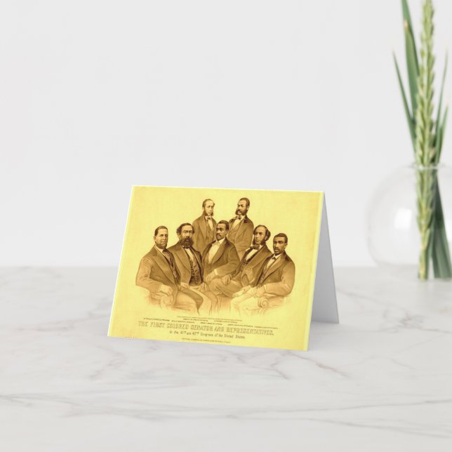 Cartão First African American Senator & Representatives (Frente)