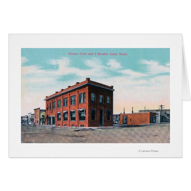 Cartão First and I Street CornerLind, WA (Frente Horizontal)