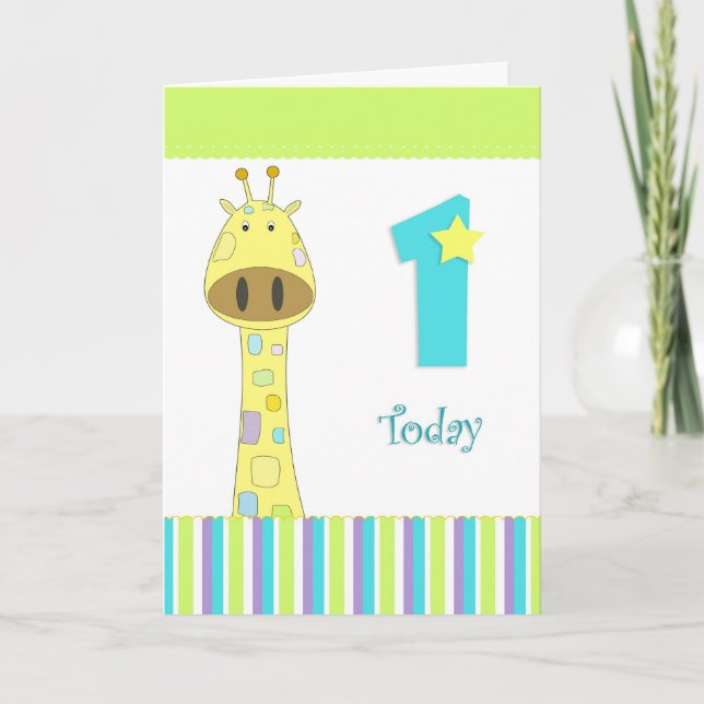 Cartão First birthday boy card (Frente)