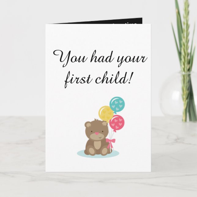 Cartão First Child card for childfree (Frente)