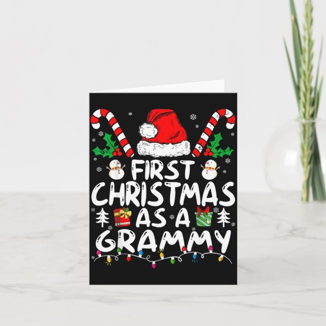 Cartão First Christmas As A Grammy New Grammy  (Frente)