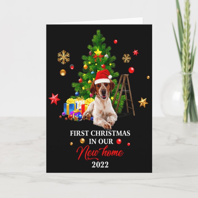 Cartão First Christmas In Our New Home Xmas Beagle Dog T  (Frente)