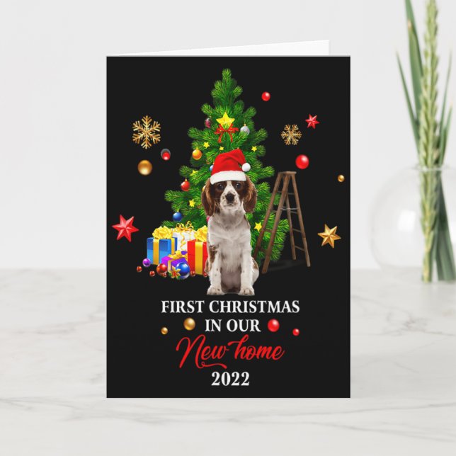 Cartão First Christmas In Our New Home Xmas For Spaniel T (Frente)