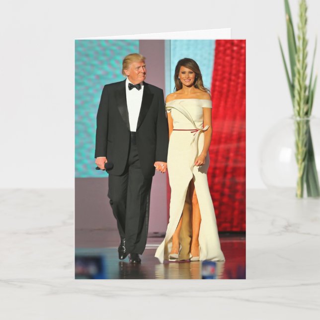 Cartão First Couple Donald and Melania Trump Liberty Ball (Frente)