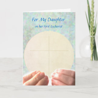 Cartão First Eucharist - Daughter