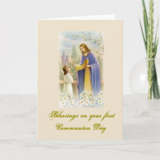 Cartão First Holy Communion - for Congratulations -