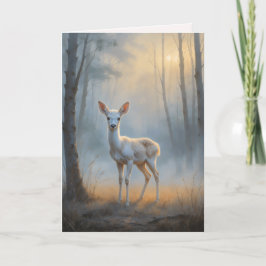 Cartão First Light Kin White Stag Greeting Card