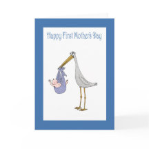 First Mother's Day, stork and Baby