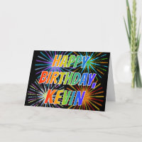 First Name "KEVIN" Fun "HAPPY BIRTHDAY"