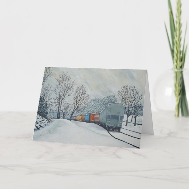 Cartão First Snow Greeting Card (Frente)