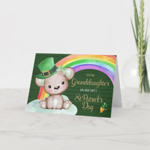 Cartão First St. Patrick's Day Card for Granddaughter