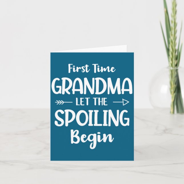 Cartão First Time Grandma Humor Grandma To Be Funny New G (Frente)