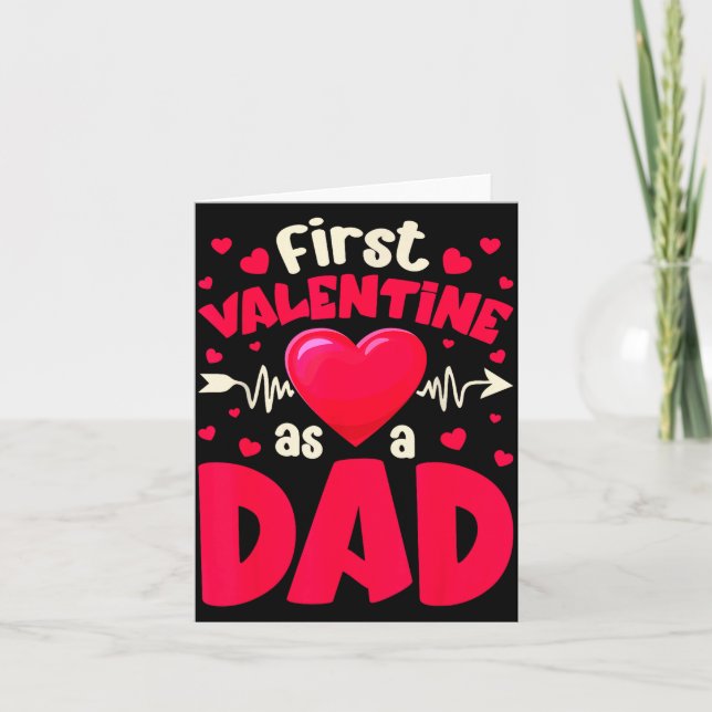 Cartão First Valentine As A Dad Funny Valentine New Dad B (Frente)