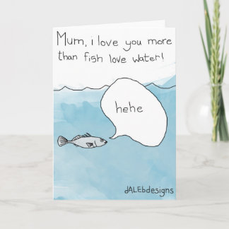 Cartão Fish related Happy Mothers Day Card