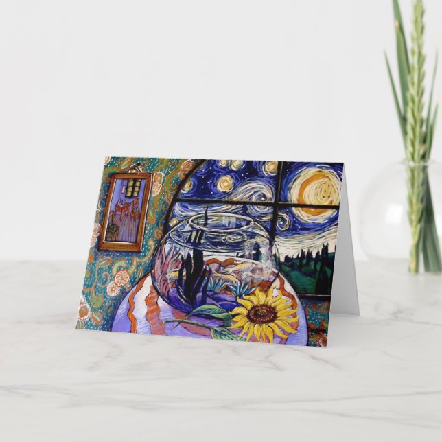 Cartão Fishbowl de Van Gogh (Frente)