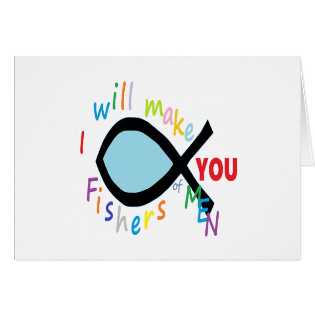 Cartão Fishers dos homens (Frente Horizontal)