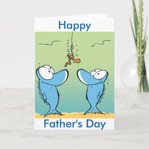 Cartão Fishing Cartoon Father's Day Card