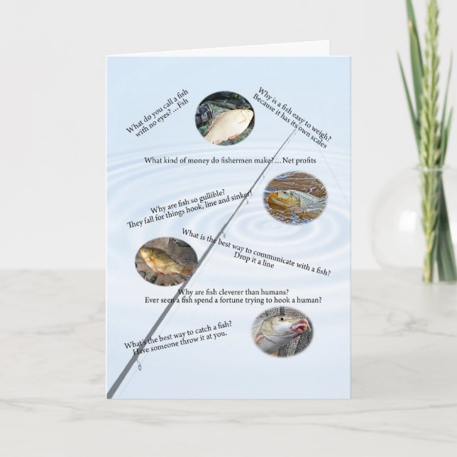 Cartão Fishing jokes card number 1 (Frente)