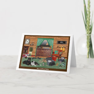 Cartão Fishing Room Birthday Card
