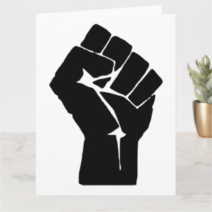 Cartão Fist, Rebelde, Riot, Resistência, Estilo Comunista