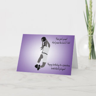 Cartão Fit Girl Basketball Player