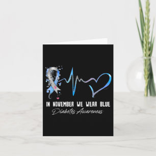 Cartão Fita Azul Em Novembro Vestimos Azul Para Diabetes