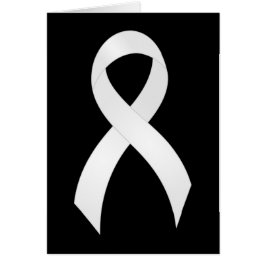 Cartão Fita branca do Cancer pulmonar