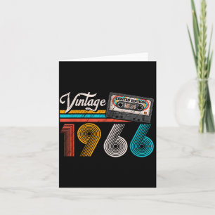 Cartão Fita cassete vintage 1966 60º aniversário 60 anos