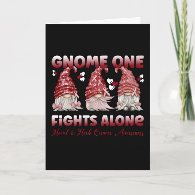 Cartão Fita de Borgonha Cancer Cabeça e Pescoço (Frente)