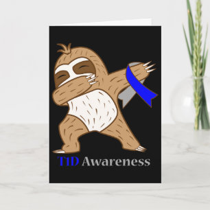Cartão Fita de Conscientização da Diabetes T1d Sloth Dabb