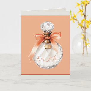 Cartão Fita de Frasco de Perfume Très Jolie (muito bonita