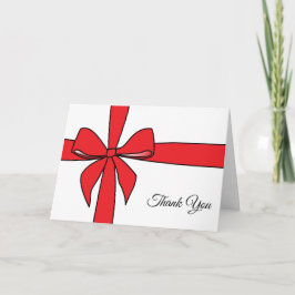 Cartão fita embrulhada obrigado